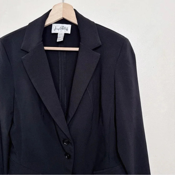 Joseph Ribkoff  Womens 8 Stretch Button Jersey Career Blazer In Black - Picture 6 of 14
